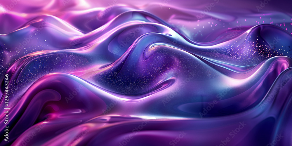Obraz premium Soft Purple Waves Flowing Smoothly