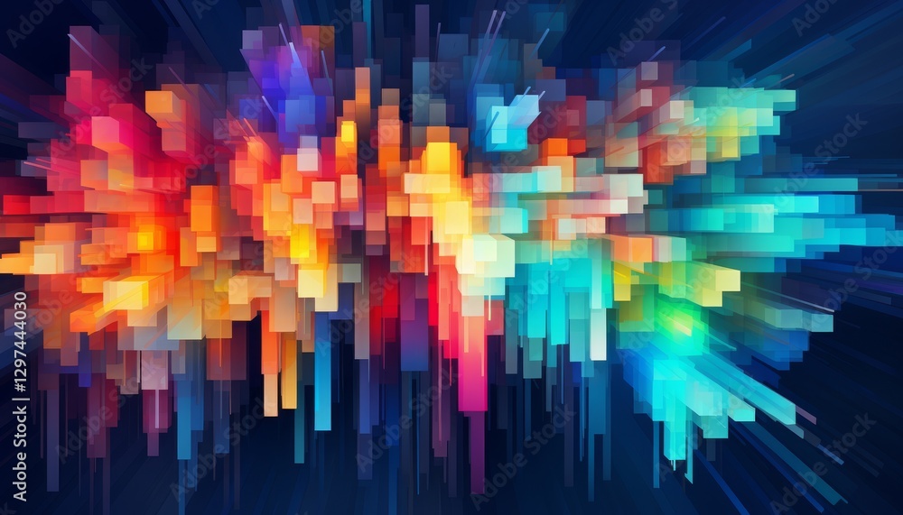 Abstract three-dimensional block background colorful geometric pattern. Abstract three-dimensional block background colorful geometric pattern.
