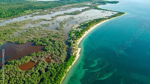 Aerial View of Rincon del Mar: A Tropical Paradise on the Colombian Caribbean Coast