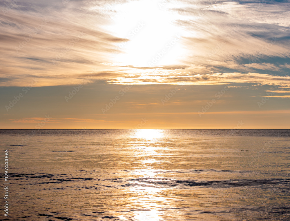 Stunning Sunset Over the Tranquil Caribbean Sea at Rincon del Mar, Sucre, Colombia Stunning Sunset Over the Tranquil Caribbean Sea at Rincon del Mar, Sucre, Colombia