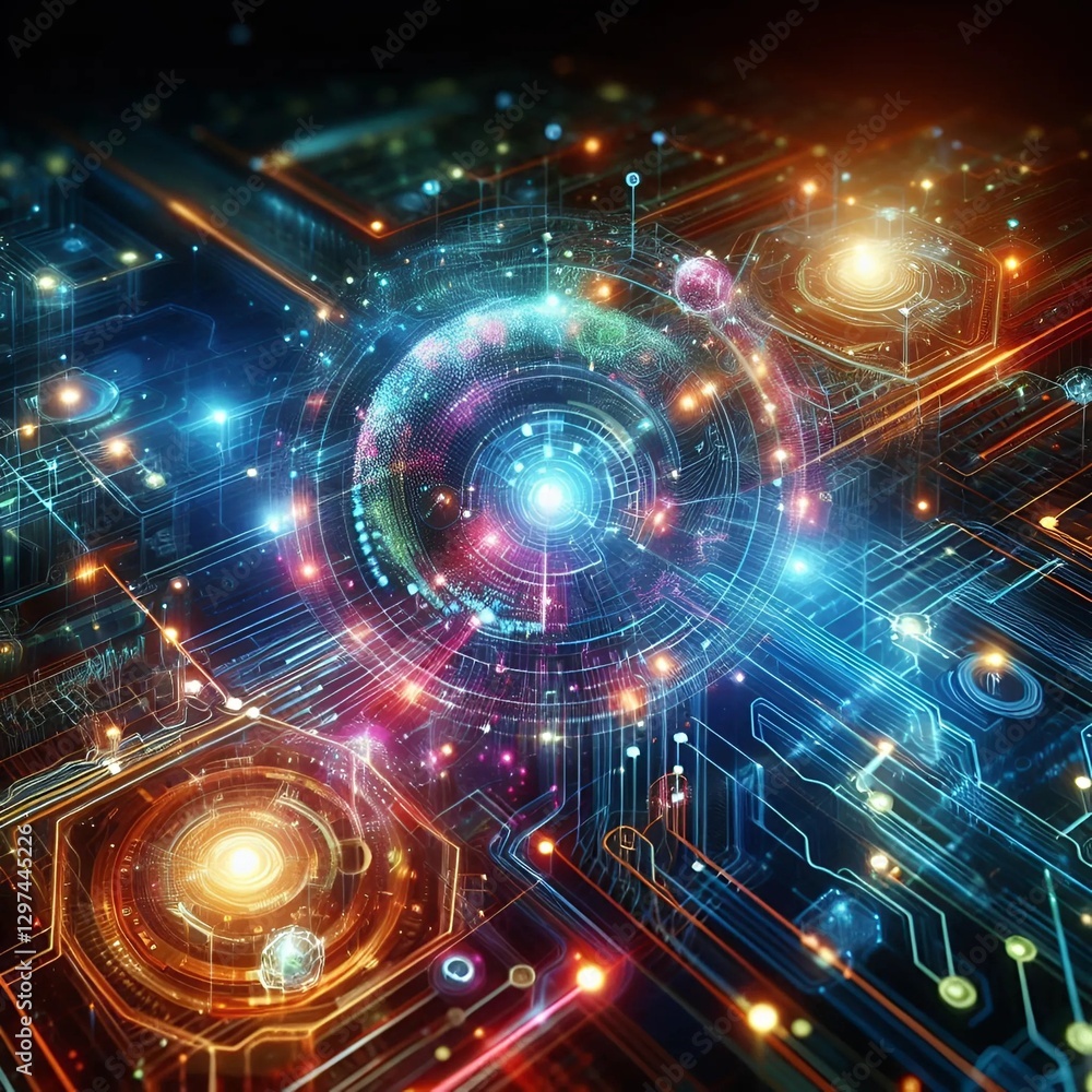 Fototapeta premium Advancing AI and IoT Integration: Revolutionizing Smart Technologies for Future Innovation