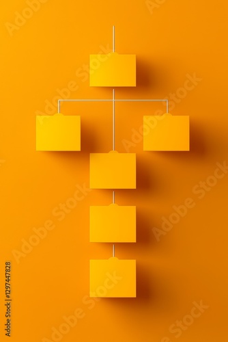 Dynamic workflow visualization digital space infographic bright environment top-down view efficiency concept