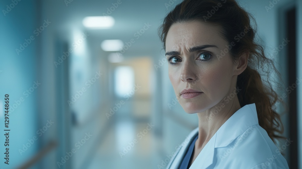 Compassionate female healthcare professional in a white coat, embodying care and dedication in her role. Compassionate female healthcare professional in a white coat, embodying care and dedication in her role.