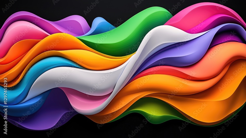 Abstract colorful wavy shapes Abstract colorful wavy shapes