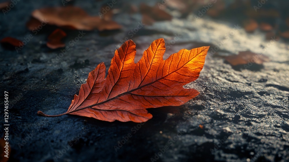 Detailed Macro Image of Realistic Fallen Leaf for Artistic Nature Photography Projects Detailed Macro Image of Realistic Fallen Leaf for Artistic Nature Photography Projects