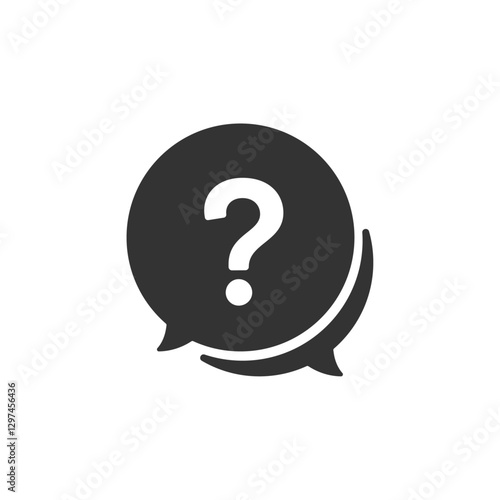 Q&A・よくある質問アイコン お問い合わせ・サポート向けシンプルデザイン