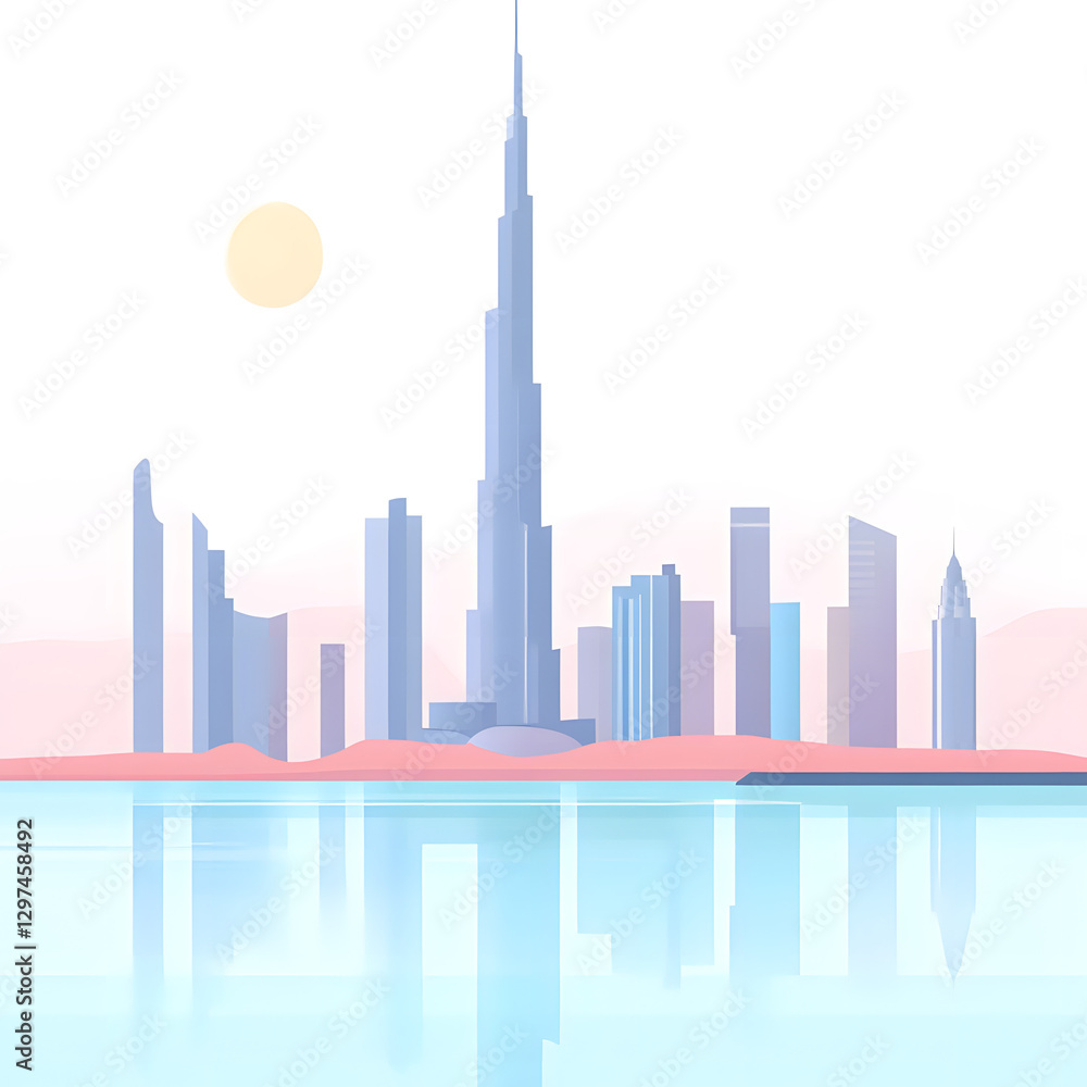 Obraz premium Famous City Skyline - Dubai