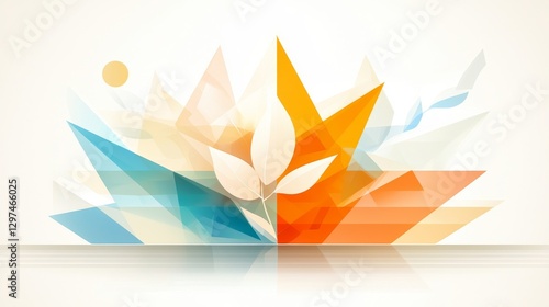 Bright colors and dynamic compositions abstract art studio for graphic design