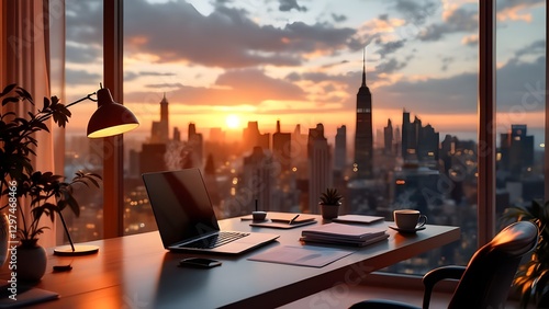 Golden Hour Workspace: Productivity with a View