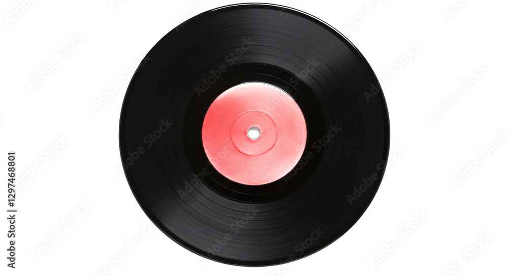 Red And Black Vinyl Record With Transparent Backgrounds And Design Elements For Media Use Or Red And Black Vinyl Record With Transparent Backgrounds And Design Elements For Media Use Or