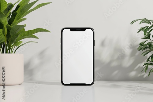 Clear Pixel Image of Mockup De Smartphone Sobre Fondo Blanco