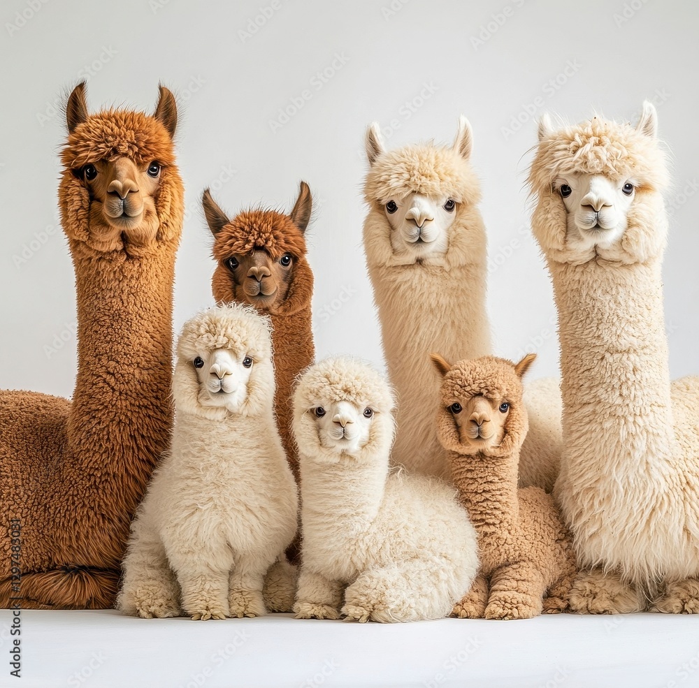 Charming Alpacas Group Portrait Charming Alpacas Group Portrait
