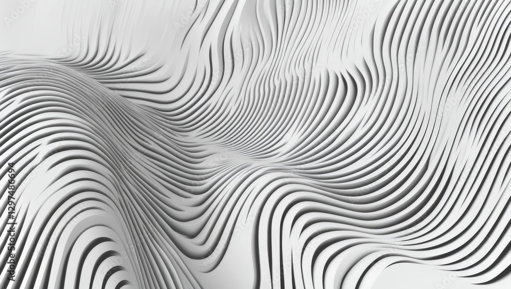 Abstract white wavy lines, interior architectural design, background Abstract white wavy lines, interior architectural design, background