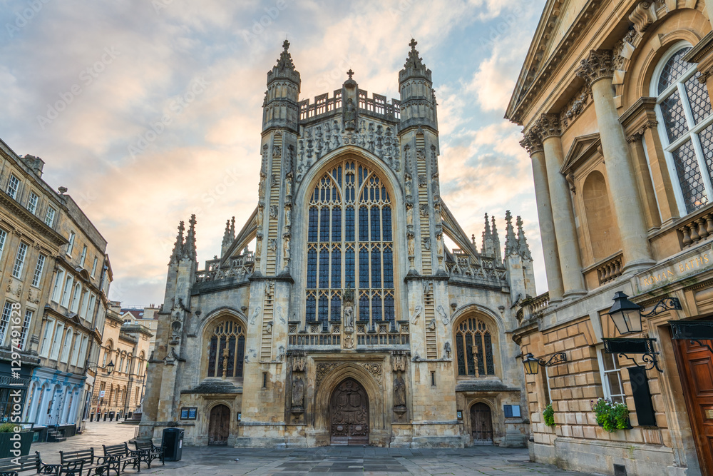 Fototapeta premium Bath Abbey in City of Bath, Somerset. UK