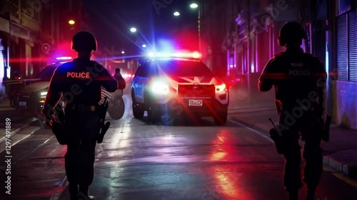 The police car sped down the street, its sirens blaring as it responded to an emergency call.