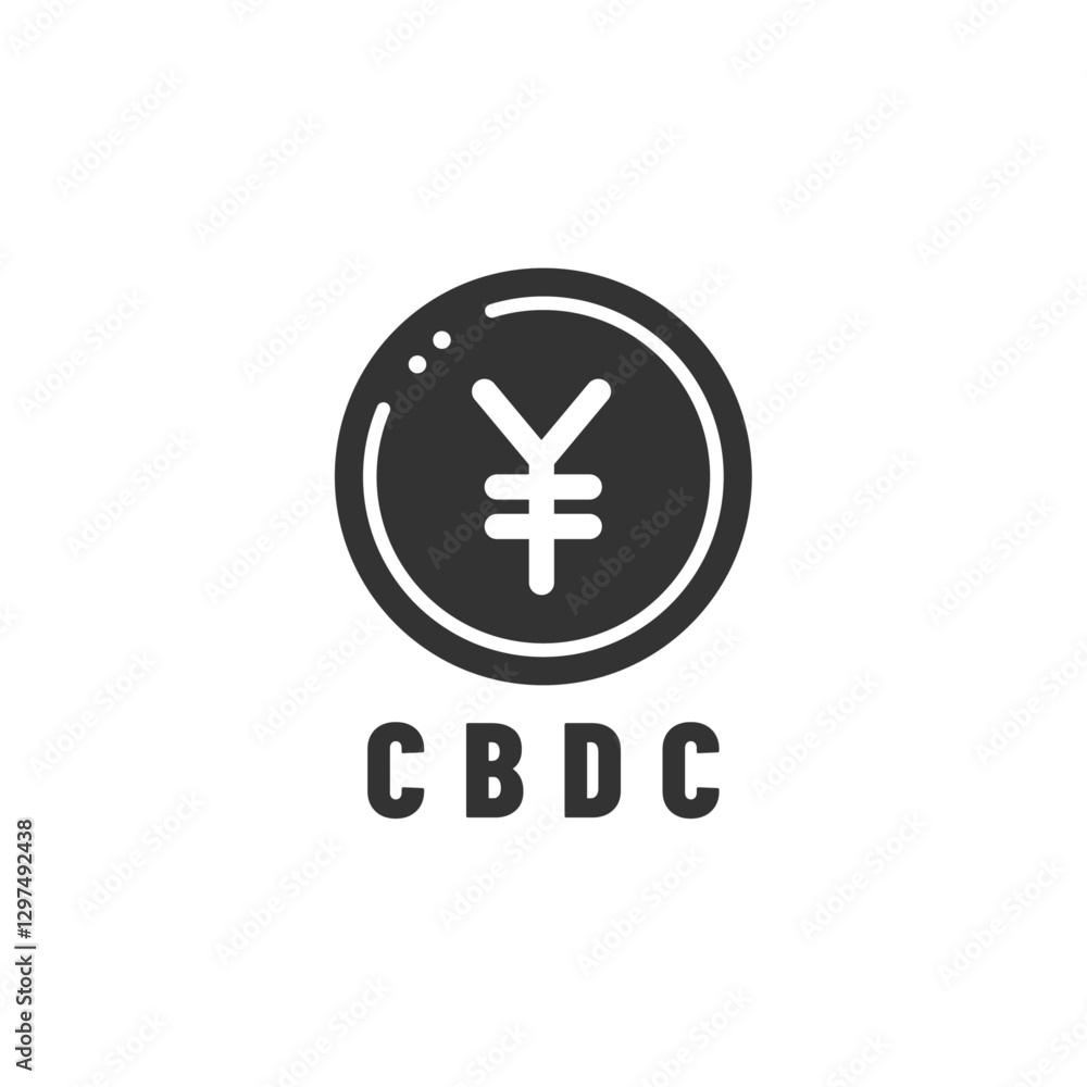 Obraz premium 日本円のCBDCデジタル通貨イメージアイコン