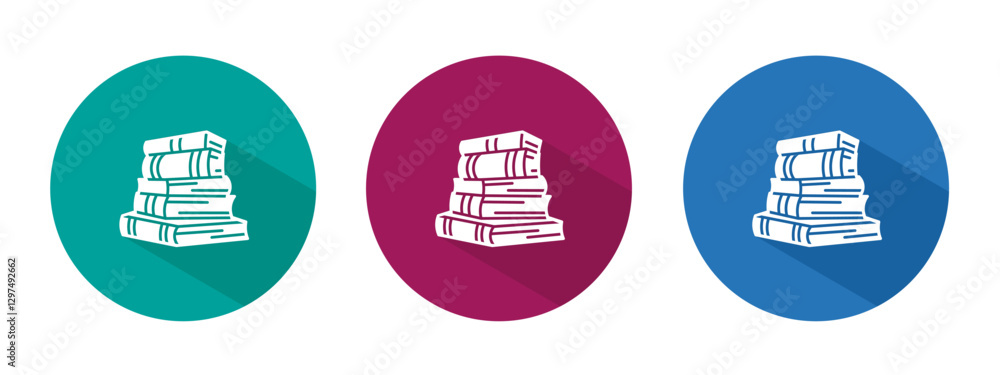 Icon for book vector illustration in flat. Icon for book vector illustration in flat.