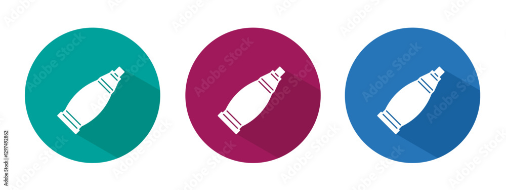 Icon for toothpaste vector illustration in flat. Icon for toothpaste vector illustration in flat.