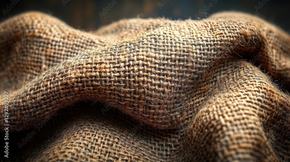 Close-Up Brown Burlap Texture Close-Up Brown Burlap Texture