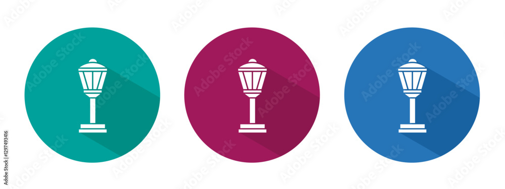 Icon for street light vector illustration in flat. Icon for street light vector illustration in flat.