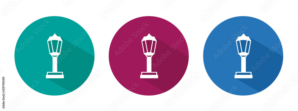 Icon for street light vector illustration in flat. Icon for street light vector illustration in flat.