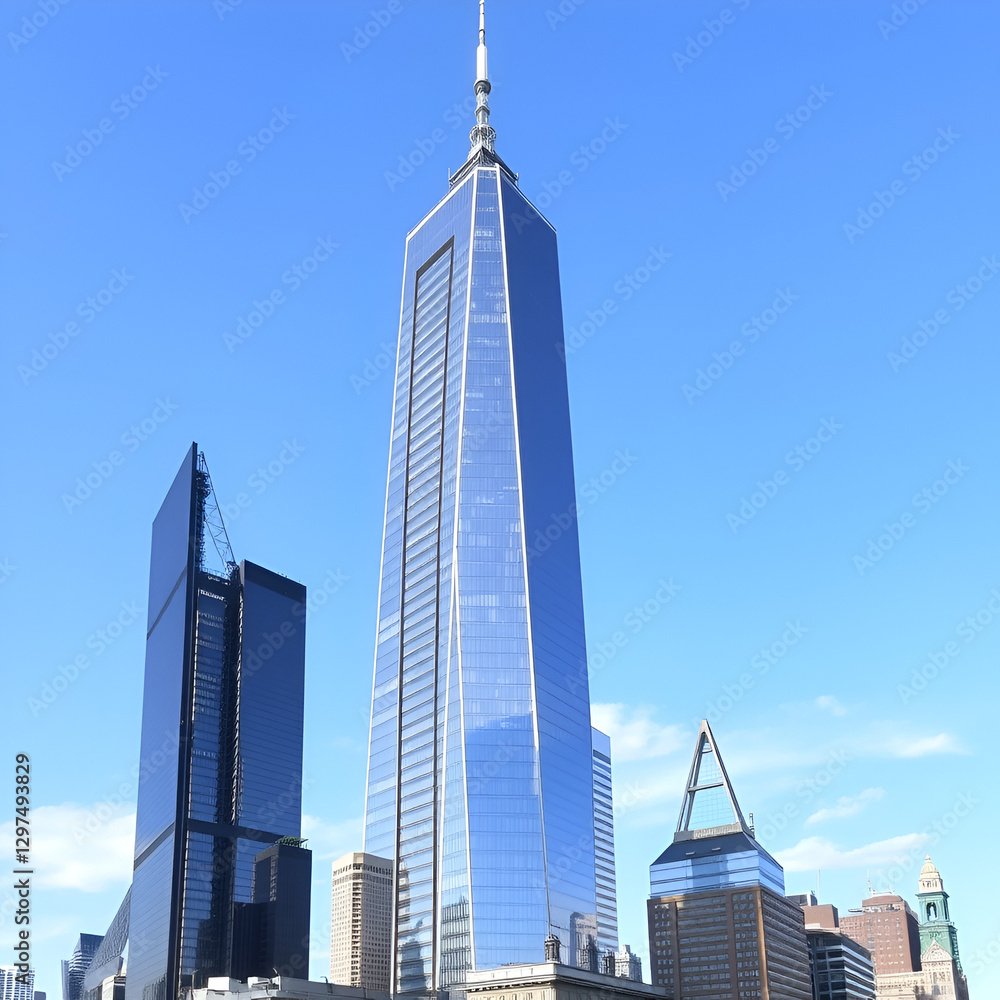 Naklejka premium Skyscrapers and building in New York City