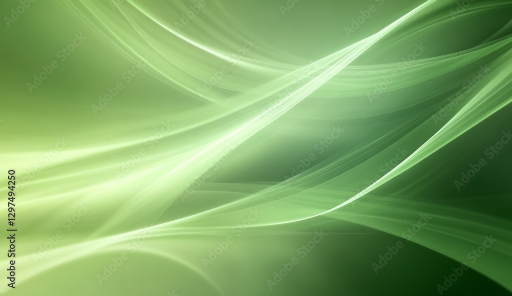 Abstract flowing green lines design background Abstract flowing green lines design background