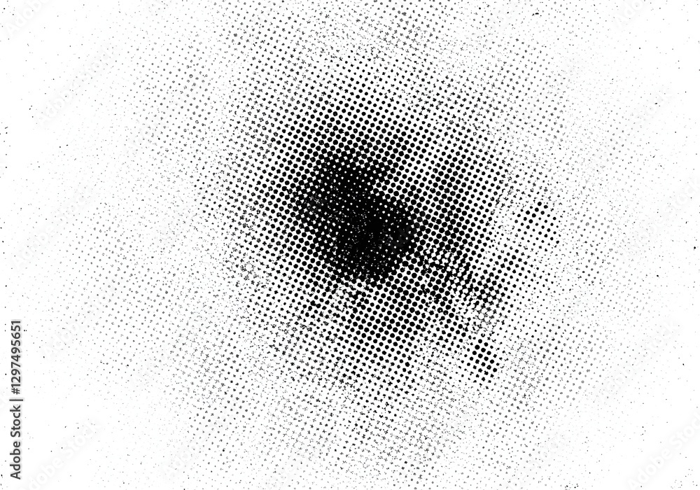 Obraz premium Grunge noise gradient texture. Dirty grain background. Grungy grit pattern. Black-white random dot texture for poster, banner, Dotted halftone overlay. Sand dusty distressed wallpaper.