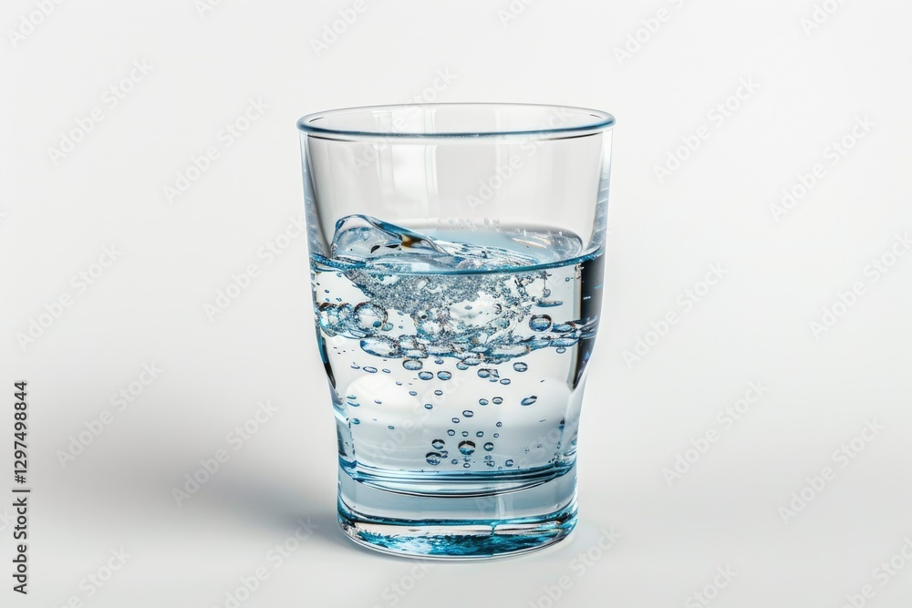 Flawless Visual of Glass of Contaminated Water Isolated on White Flawless Visual of Glass of Contaminated Water Isolated on White