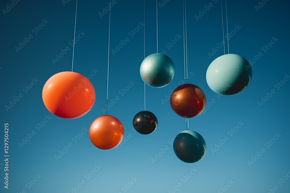 red and blue balloons