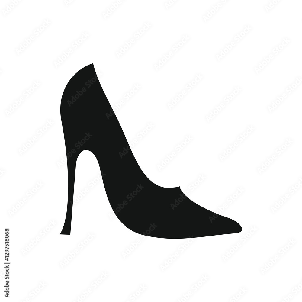 high heel shoes icon, vector flat black simple trendy style illustration for web and app..eps high heel shoes icon, vector flat black simple trendy style illustration for web and app..eps