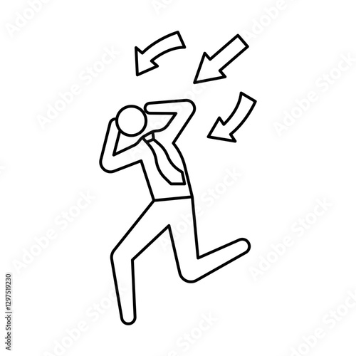 businessman stress icon