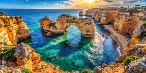 Praia da Marinha: Heart-Shaped Rock Formation in Algarve, Portugal
