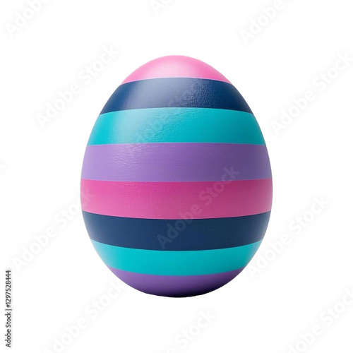A vibrant Easter egg on a white or transparent background, Easte, Happy Easer, Easter Bunny, Easter Sunday.
