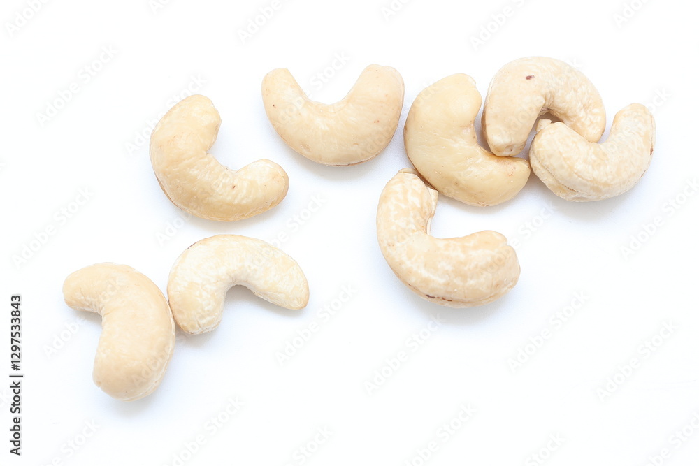 cashew nuts isolated on white background cashew nuts isolated on white background