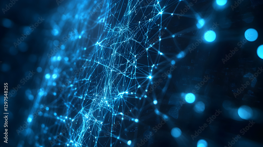 concept with a digital network of encrypted quantum keys and data streams concept with a digital network of encrypted quantum keys and data streams