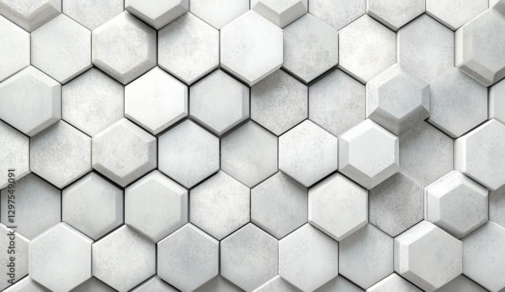 Abstract 3D Hexagonal Wall Pattern Background Abstract 3D Hexagonal Wall Pattern Background