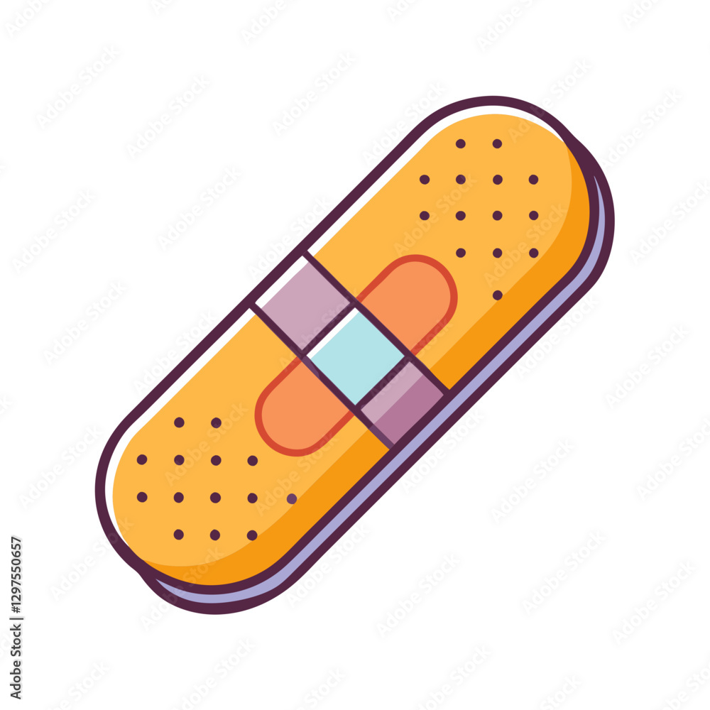 Vector illustration of a bandage, Vector design of a simple orange bandage, commonly used for first aid and medical purposes.
Vector illustration of a bandage, Vector design of a simple orange bandage, commonly used for first aid and medical purposes.