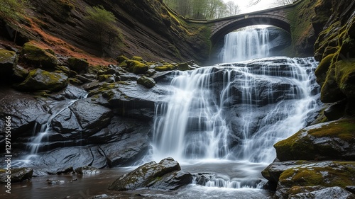 Stunning Ashgill Force Waterfall, North Pennines National Landscapes