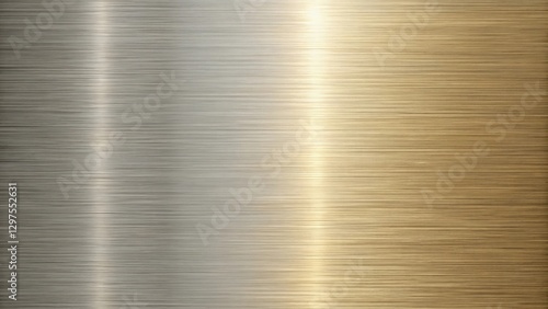 Abstract Gradient Brushed Metal Texture Background Showing a Subtle Shift in Tone and Sheen from Silver to Gold