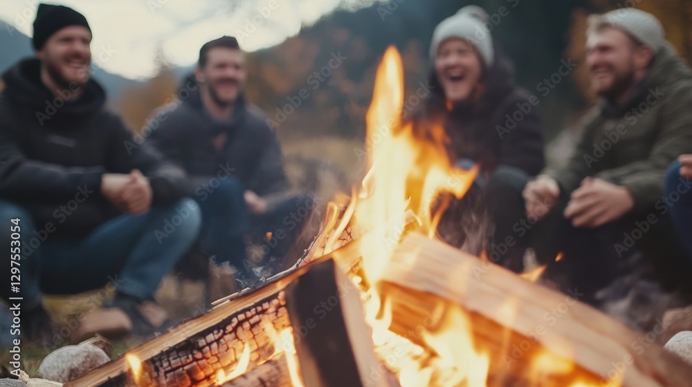 Fototapeta premium Campfire with Friends