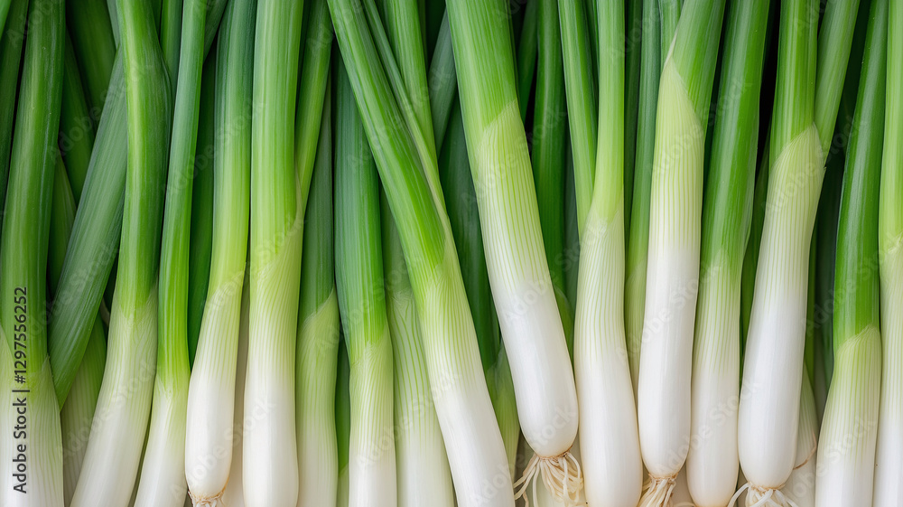 fresh scallion onions in wide format vegetable background fresh scallion onions in wide format vegetable background