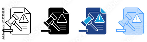 Regulatory Icon Set Multiple Style Collection