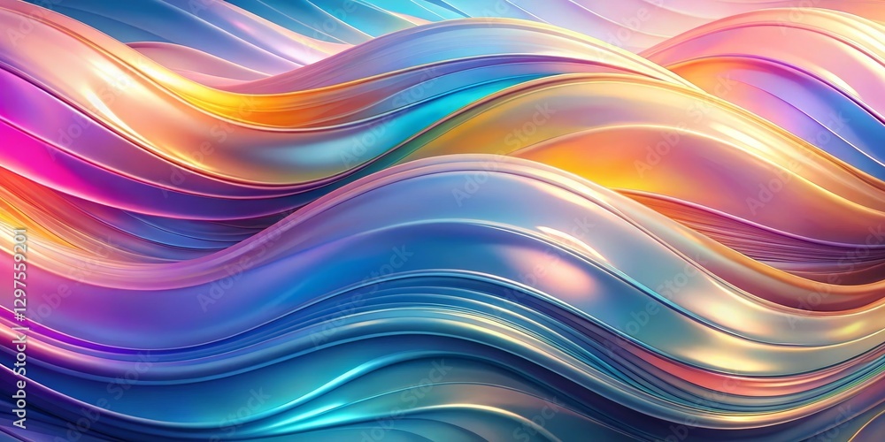 Colorful Waves of Light in Flowing Motion and Abstract Design Colorful Waves of Light in Flowing Motion and Abstract Design