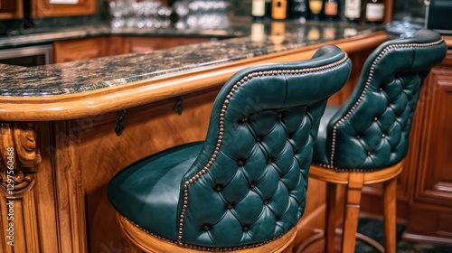 Luxury Bar Stools in a Home Bar photo