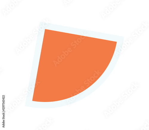 Free Download Modern abstract shape icon sticker. Flat geometric figure as a unique symbol. This brutalist element features a minimalist curve, ideal for contemporary art, graphic projects, and trendy designs. - GFXLoad