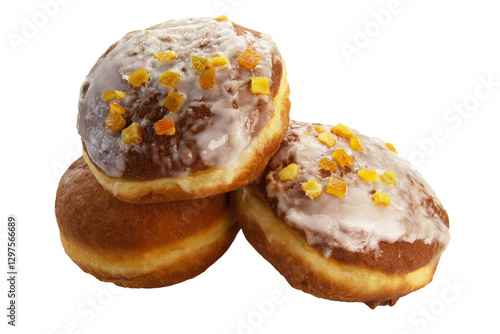 Pączek z lukrem, tłusty czwartek, donut bez tła