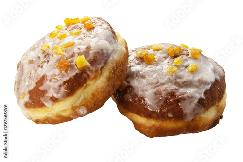 Pączek z lukrem, tłusty czwartek, donut bez tła