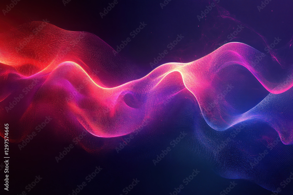 Fototapeta premium Vibrant abstract wave wallpapers in blue and purple hues, displaying dynamic movement and energy. A mesmerizing and modern design for digital backgrounds.