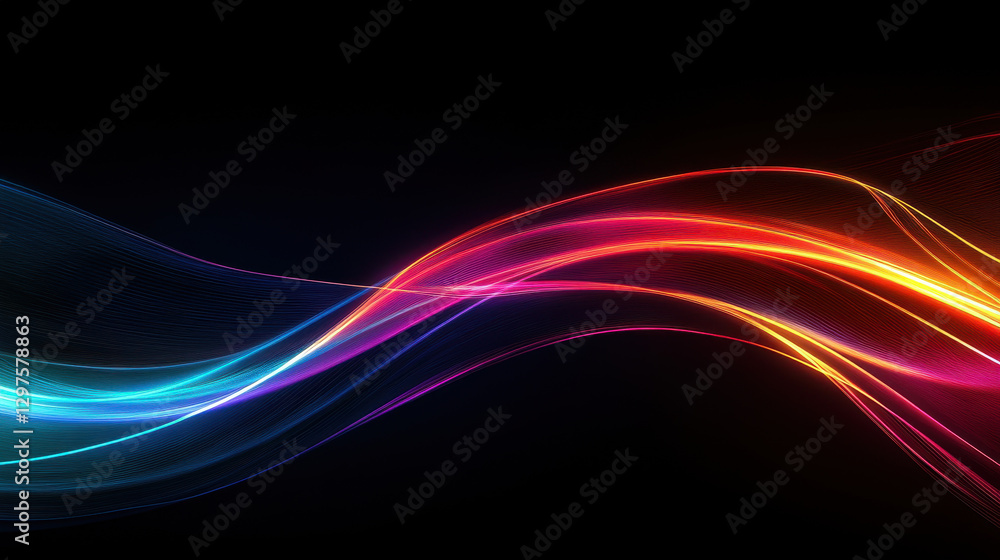 Abstract background with colorful light streaks on a dark backdrop Abstract background with colorful light streaks on a dark backdrop